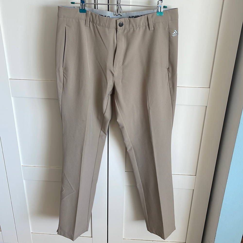 Men’s ultimate 365 Adidas pants size 34x32 tan